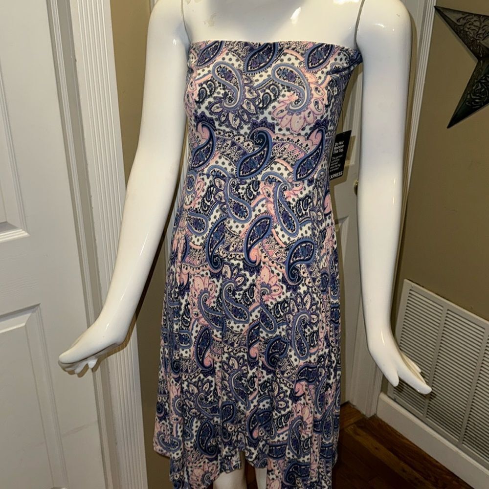 EXPRESS Paisley  halter dress - Picture 2 of 7
